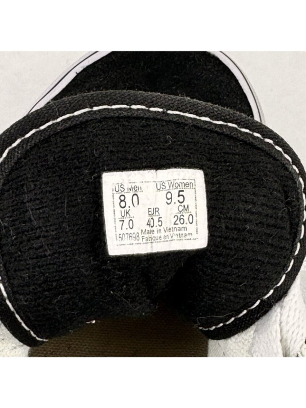 Vans Off The Wall Black Lace Up Sneakers Size M8 / W9.5 Low Top Suede Upper - Picture 10 of 13